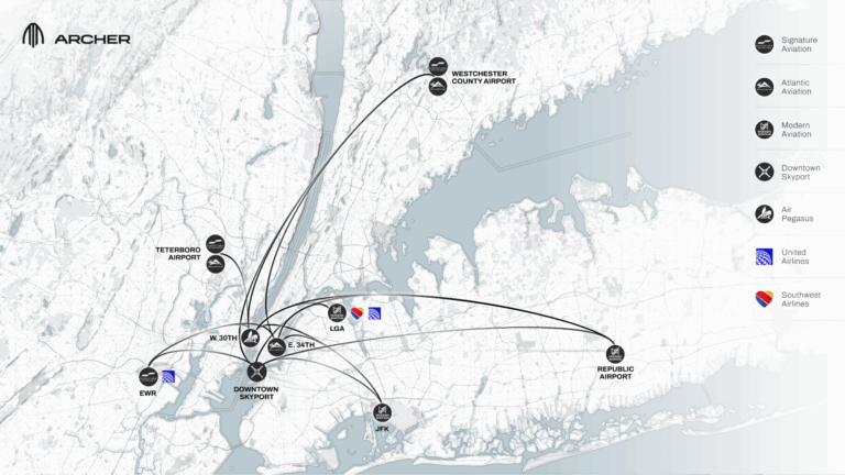 Archer outlines its plan to use air taxis between New York's major airports