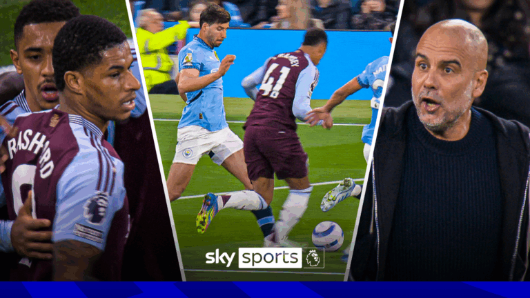 DRAMA! Man City FUME over Villa penalty as Rashford levels from spot!