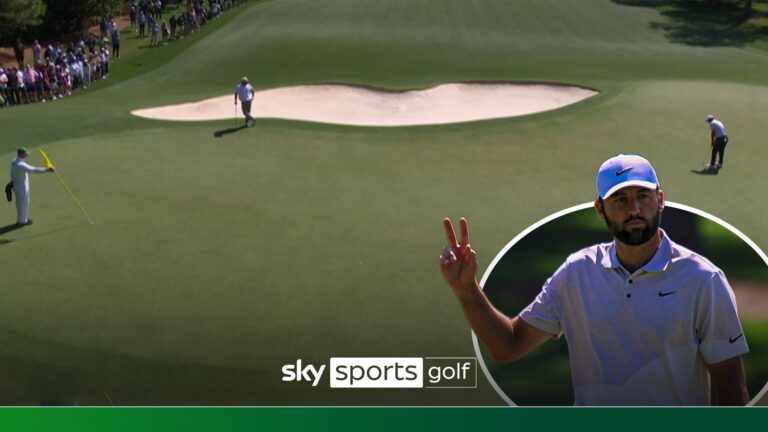 Putt of the tournament already?! Scheffler holes monster 60ft effort for birdie!